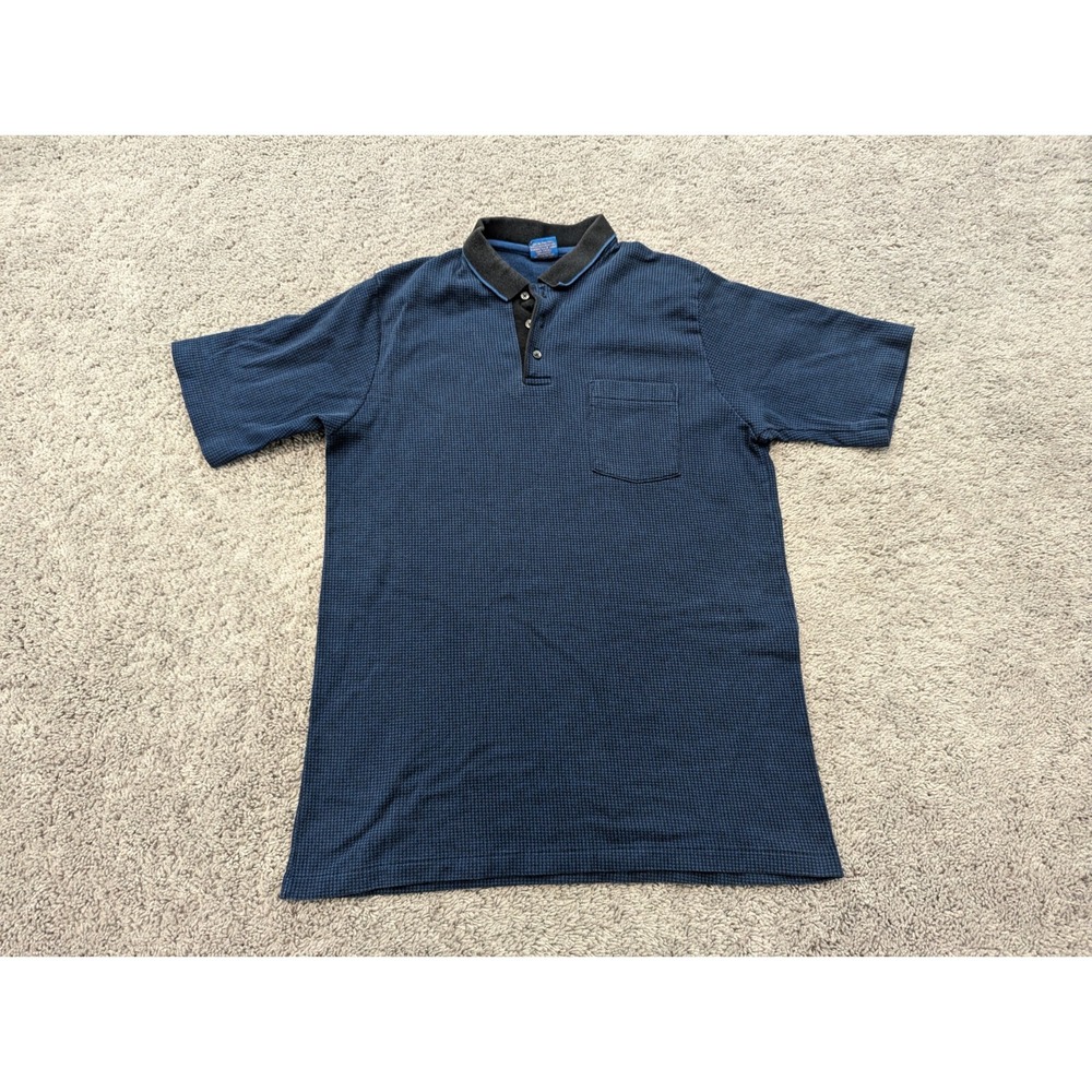 Vintage Pendleton Polo Shirt Mens‎ Large Blue Cotton Casual